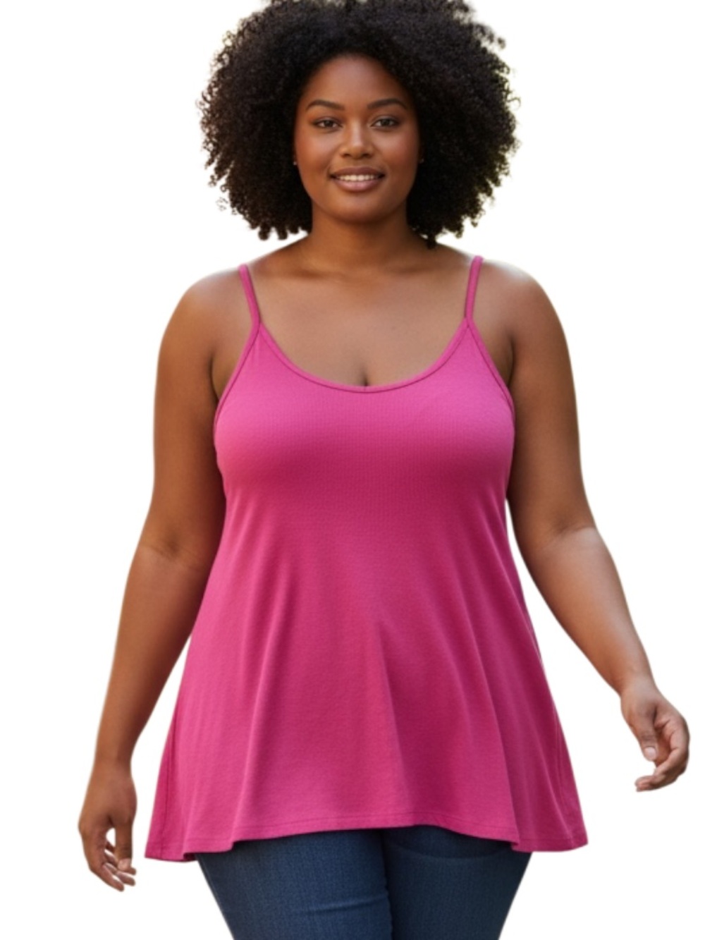 Old Navy Bright Magenta Knit Tank Top